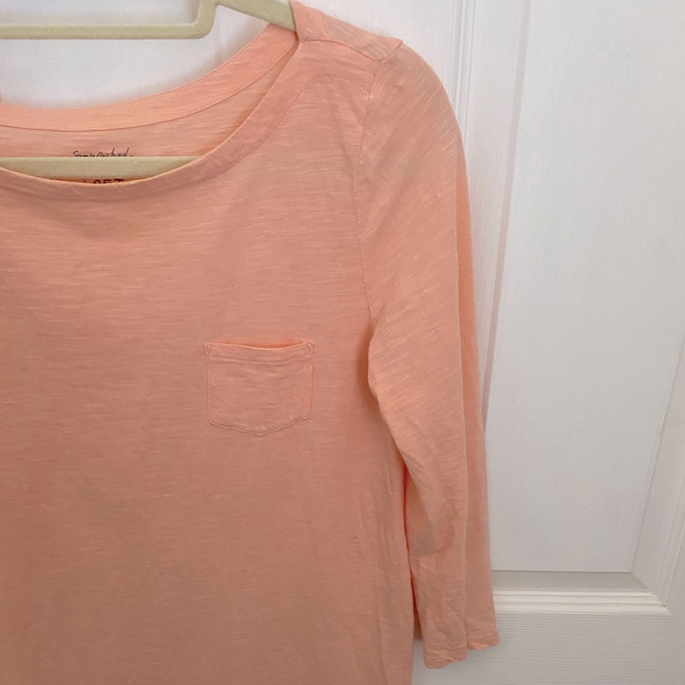 LOFT Sunwashed Bateau Boatneck 3/4 Sleeve Pocket Tee - Picture 3 of 5